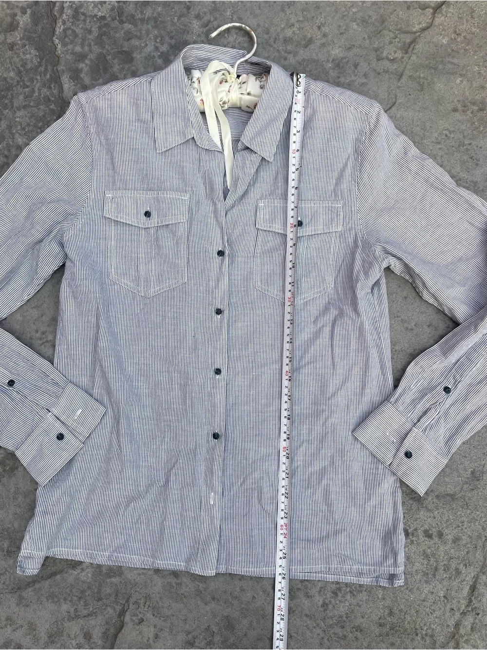 Patagonia Light Blue Striped Casual Button-Down Shirt - Picture 5 of 8